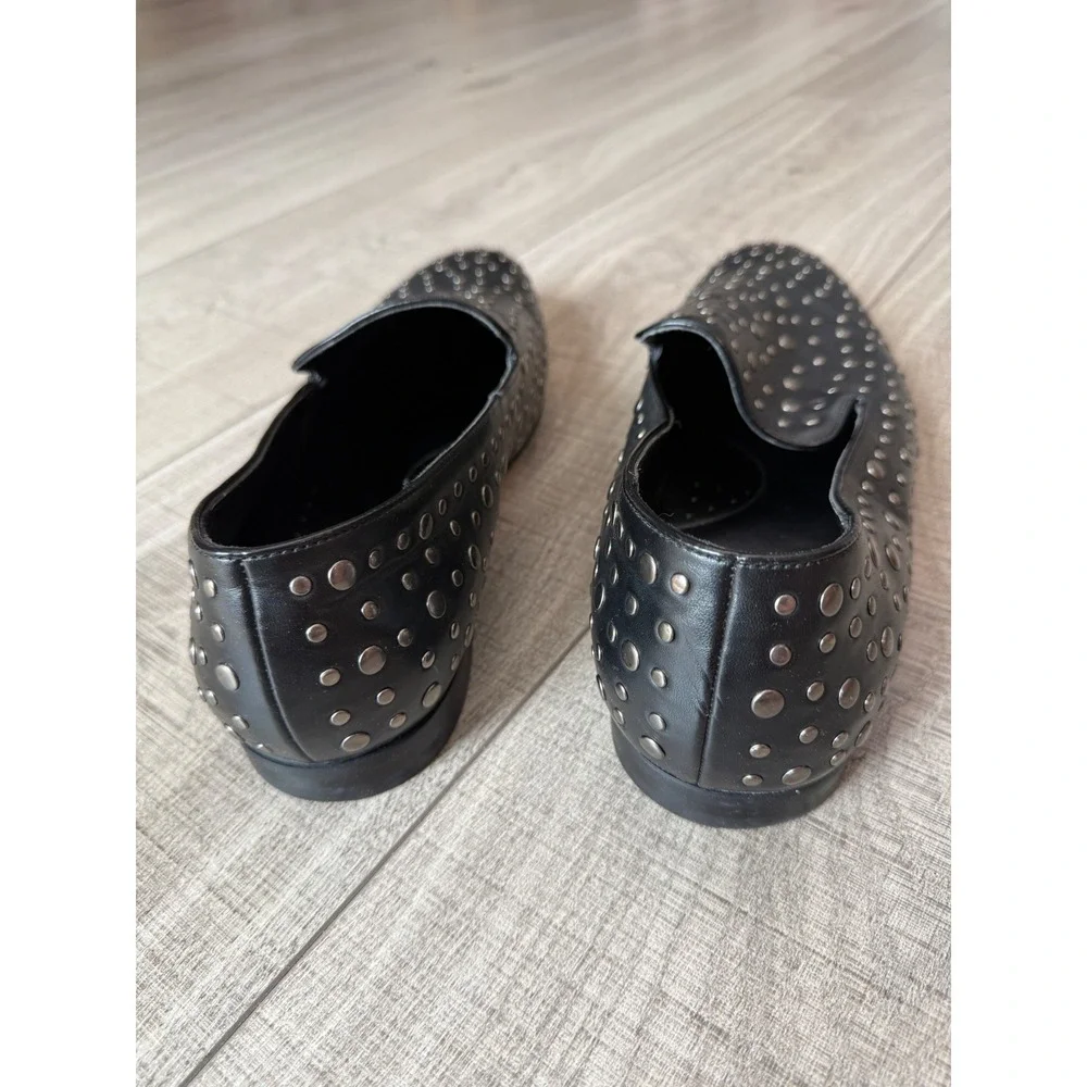 Kenneth Cole Reaction Mens Black Studded Trophy Loafer B Size 13 Slip On Shoe
